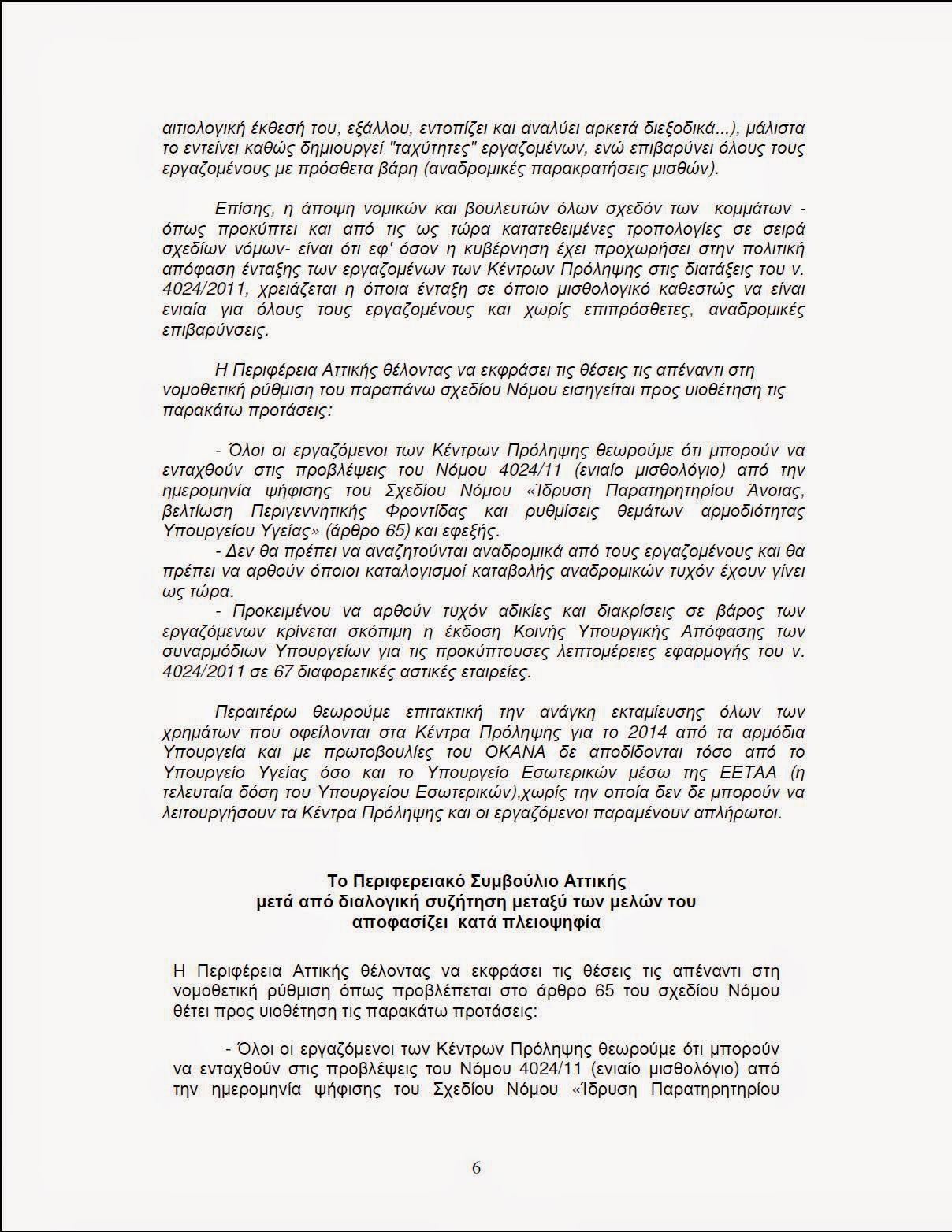 Απόφαση Περιφέρειας Αττικής Ψήφισμα για Κέντρα Πρόληψης 6