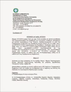 Απόφαση Περιφέρειας Αττικής Ψήφισμα για Κέντρα Πρόληψης 1