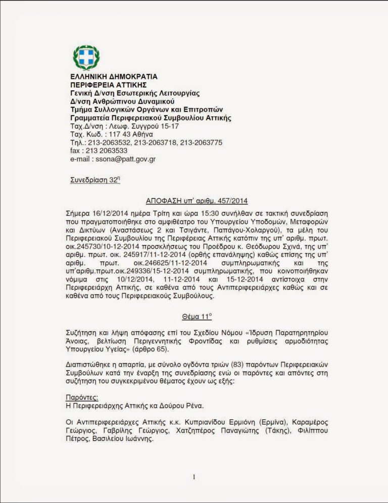 Απόφαση Περιφέρειας Αττικής Ψήφισμα για Κέντρα Πρόληψης 1