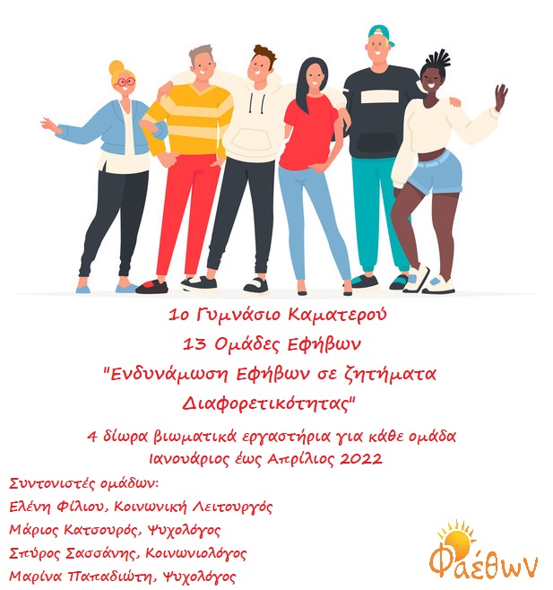 ΟΜΑΔΕΣ ΕΦΗΒΩΝ 1ο ΓΥΜΝΑΣΙΟ ΚΑΜΑΤΕΡΟΥ 14.01.2022