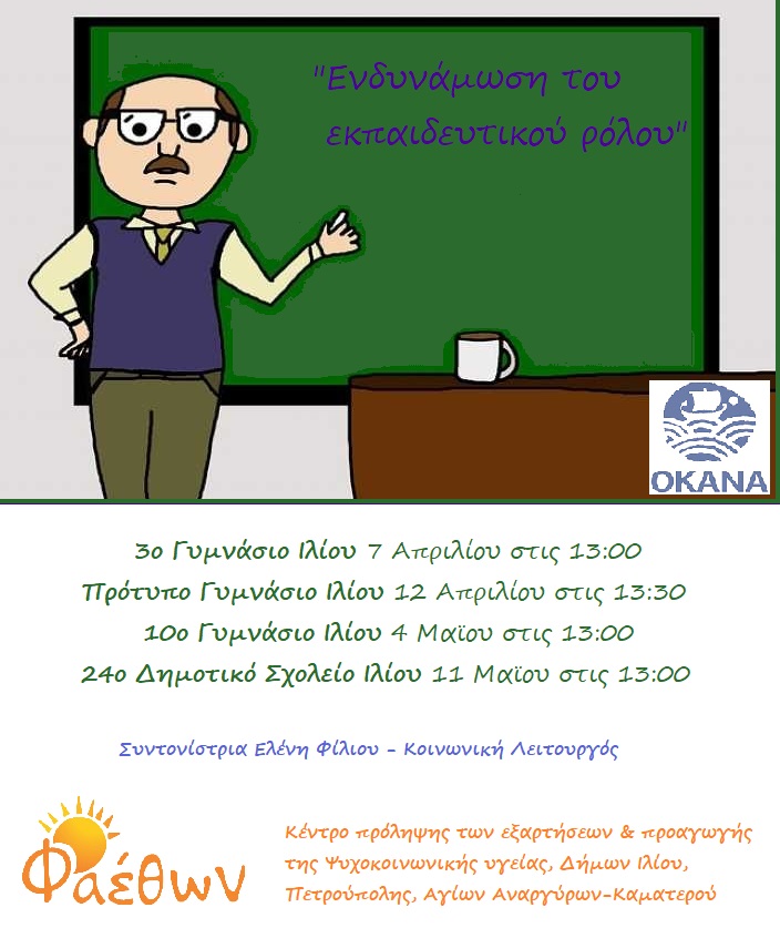 ΕΝΔΥΝΑΜΩΣΗ ΕΚΠΑΙΔΕΥΤΙΚΟΥ ΡΟΛΟΥ ΕΛΕΝΗ ΦΙΛΙΟΥ ΑΠΡΙΛΙΟΣ ΜΑΙΟΣ 2022